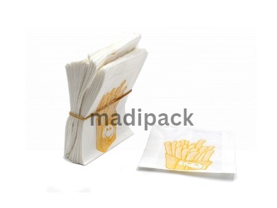 Carton de 80 Paquet sachet frite en papier